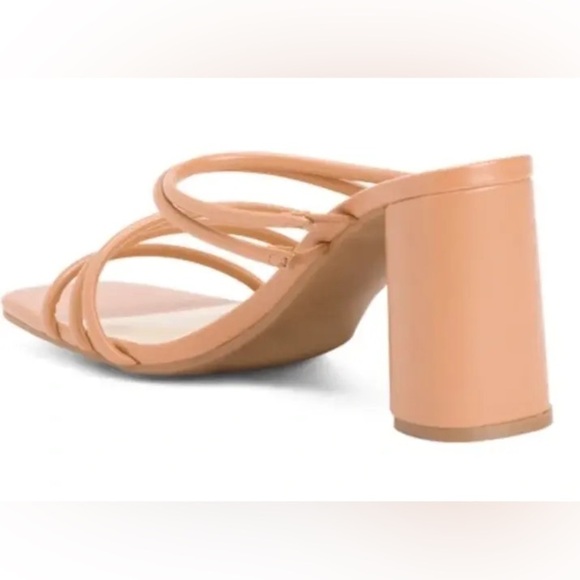 NINE WEST Strappy Open Toe Heel Sandals Platform Block Heels Size 12 - Picture 2 of 15